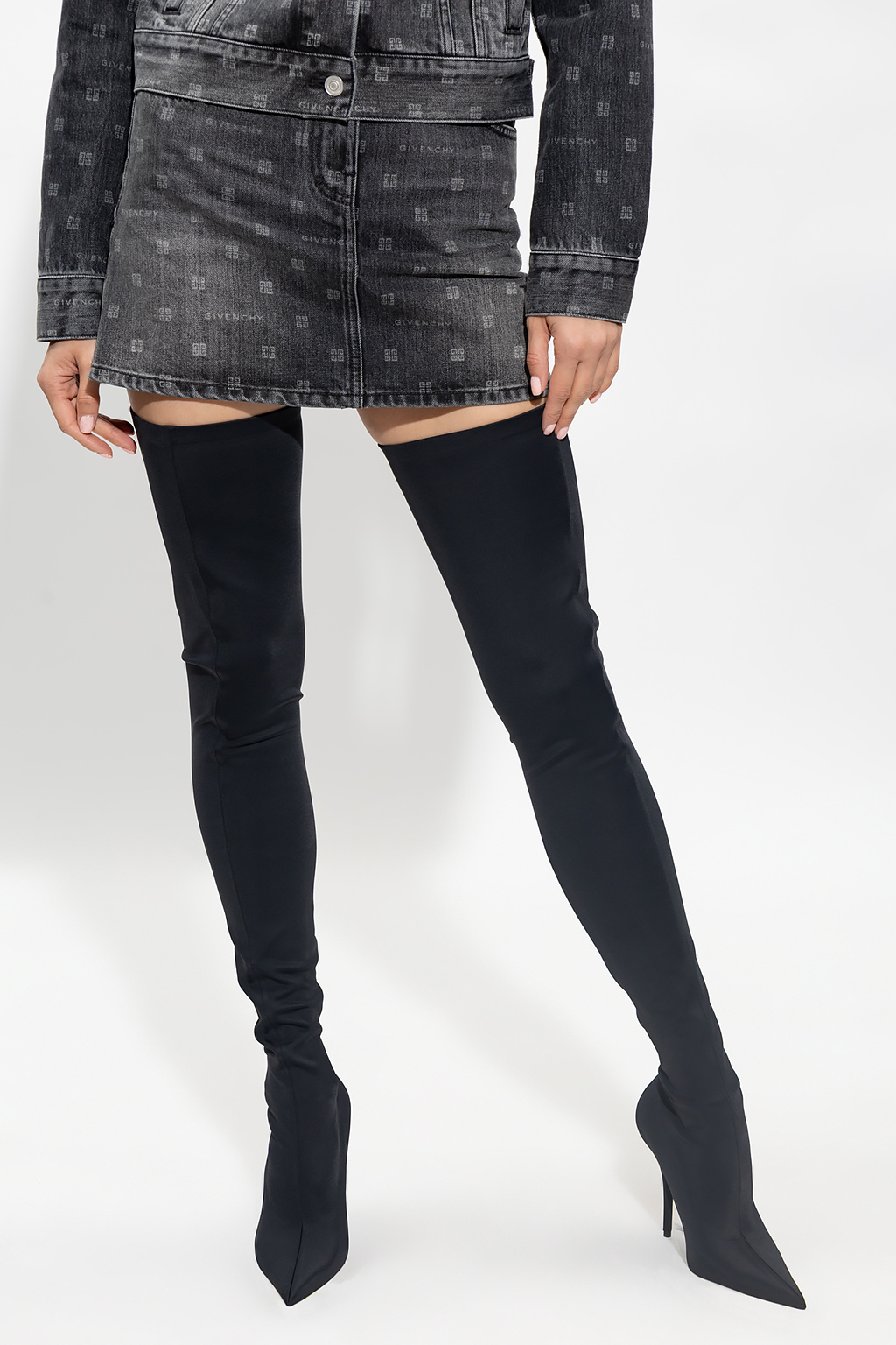 スカート GIVENCHY Woman Skirt Black BW40LL4ZA4 001 GIVENCHY Leather midi skirt | NET-A-PORTER